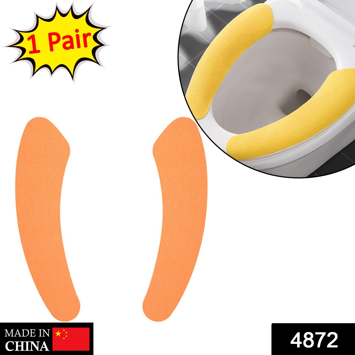 4872 Toilet Seat Cover, Toilet Seat Cushion Soft and Warm Washable Toilet seat Cover Pads Comfortable 4872 Toilet Seat Cover, Toilet Seat Cushion Soft and Warm Washable Toilet seat Cover Pads Comfortable